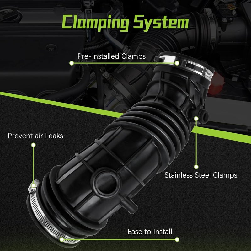 VINMS 17228-R42-A00 Engine Air Intake Hose Tube With Clamps for Honda 2008 2009 2010 2011 2012 Accord,2012 2013 2014 2015 Crosstour - Image 4